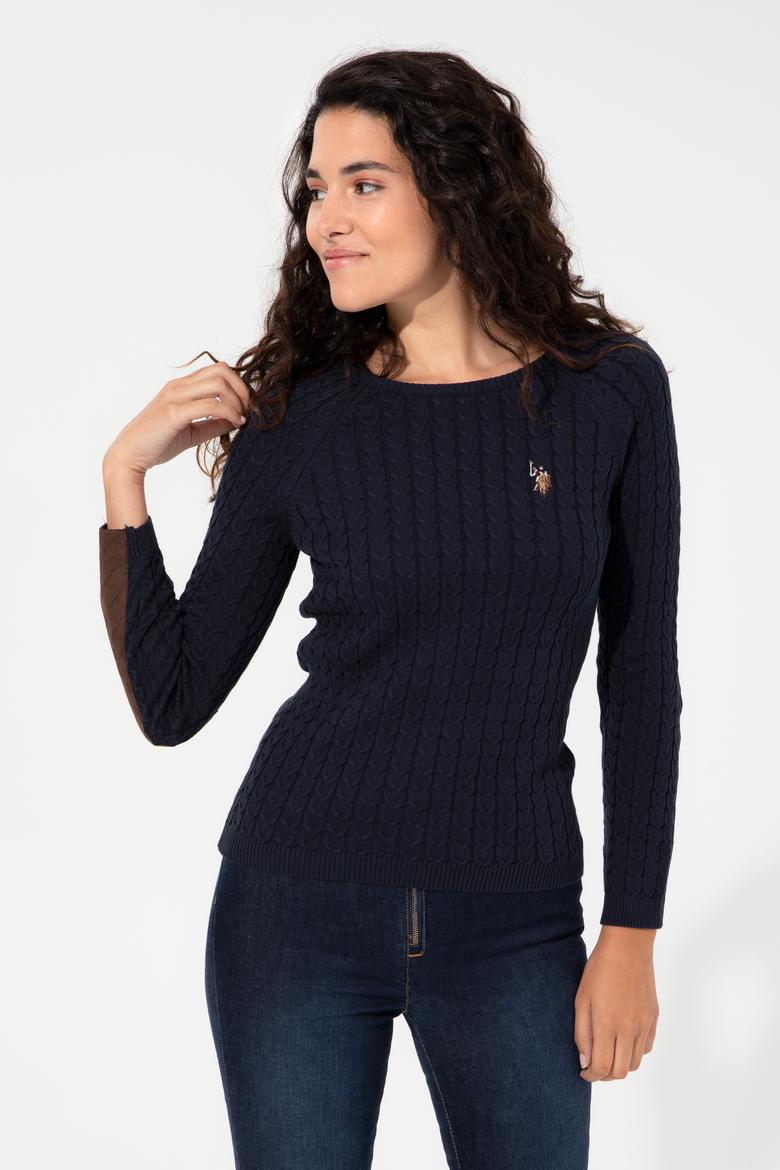 Kadın Lacivert Basic Kazak - 50255659013