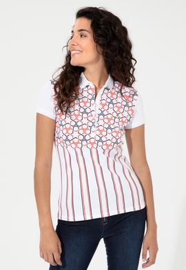 Kadın Lacivert Polo Yaka Tişört - 50248985006