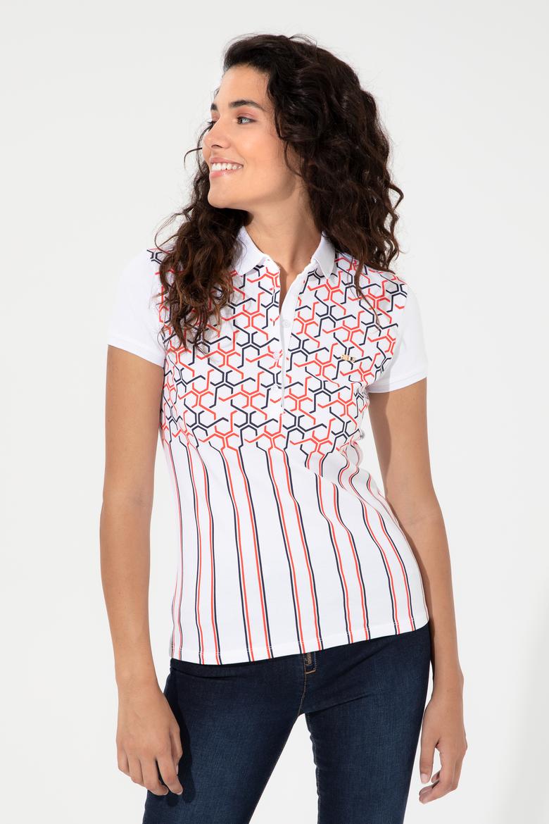 Kadın Lacivert Polo Yaka Tişört - 50248985006