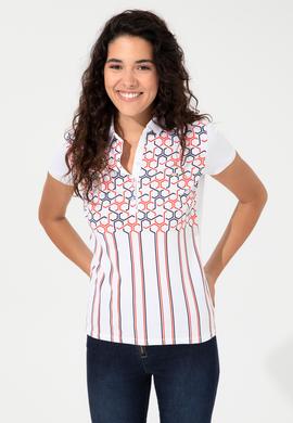 Kadın Lacivert Polo Yaka Tişört - 50248985006