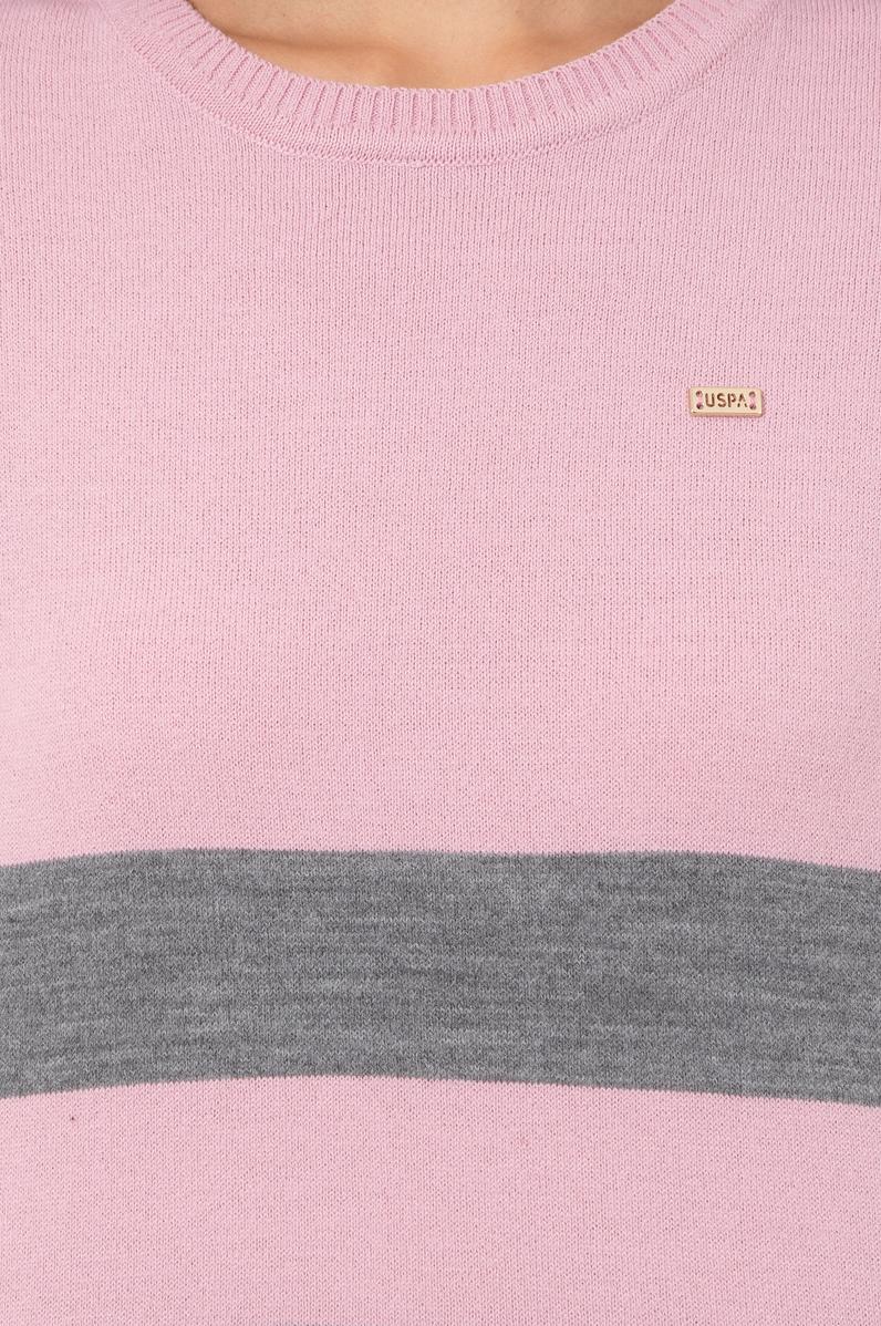 Kadın Manolya Bisiklet Yaka Kazak