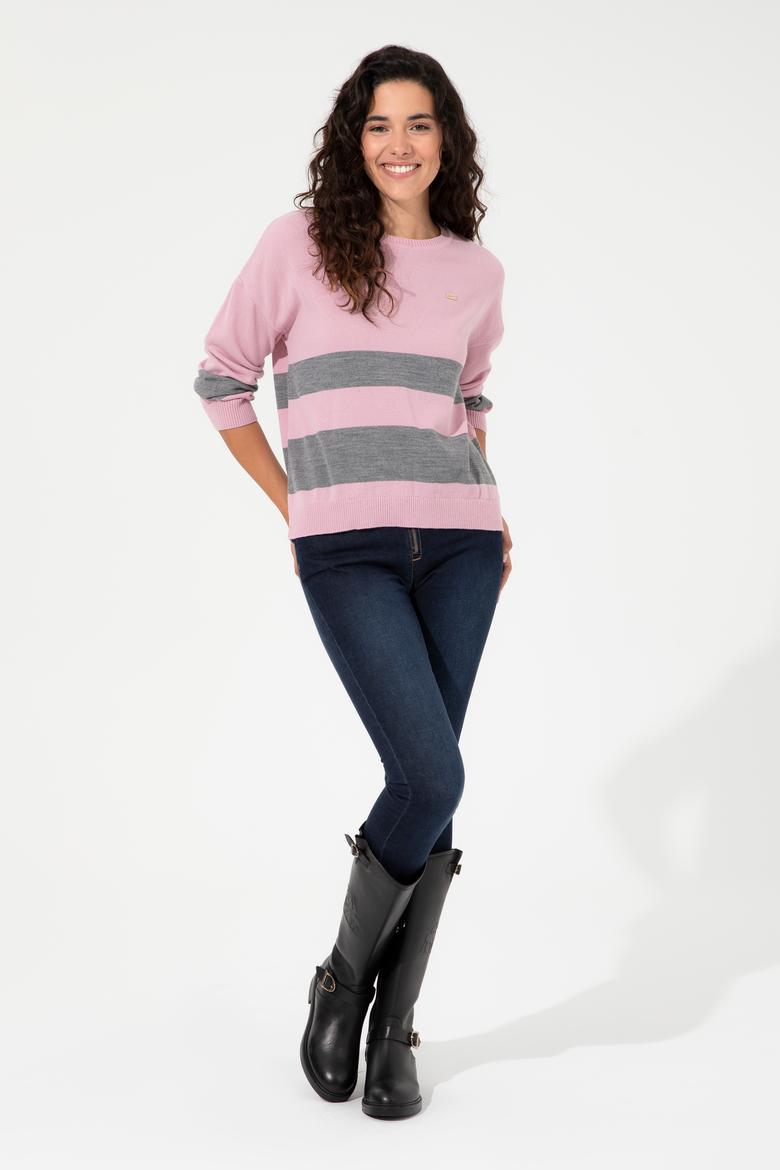 Kadın Manolya Bisiklet Yaka Kazak - 50252218038