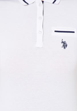 Kadın Beyaz Polo Yaka Tişört - 50248984006