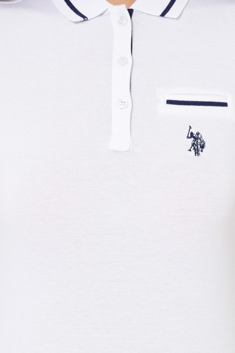 Kadın Beyaz Polo Yaka Tişört - 50248984006