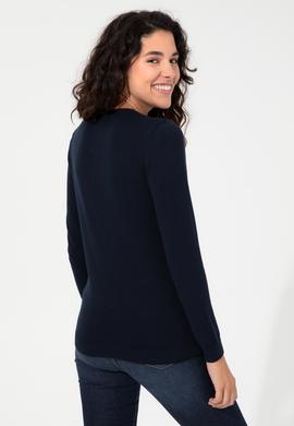 Kadın Lacivert  Basic  V - Yaka Kazak - 50251903001