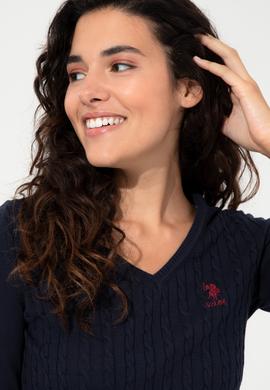 Kadın Lacivert Basic Kazak - 50251914005