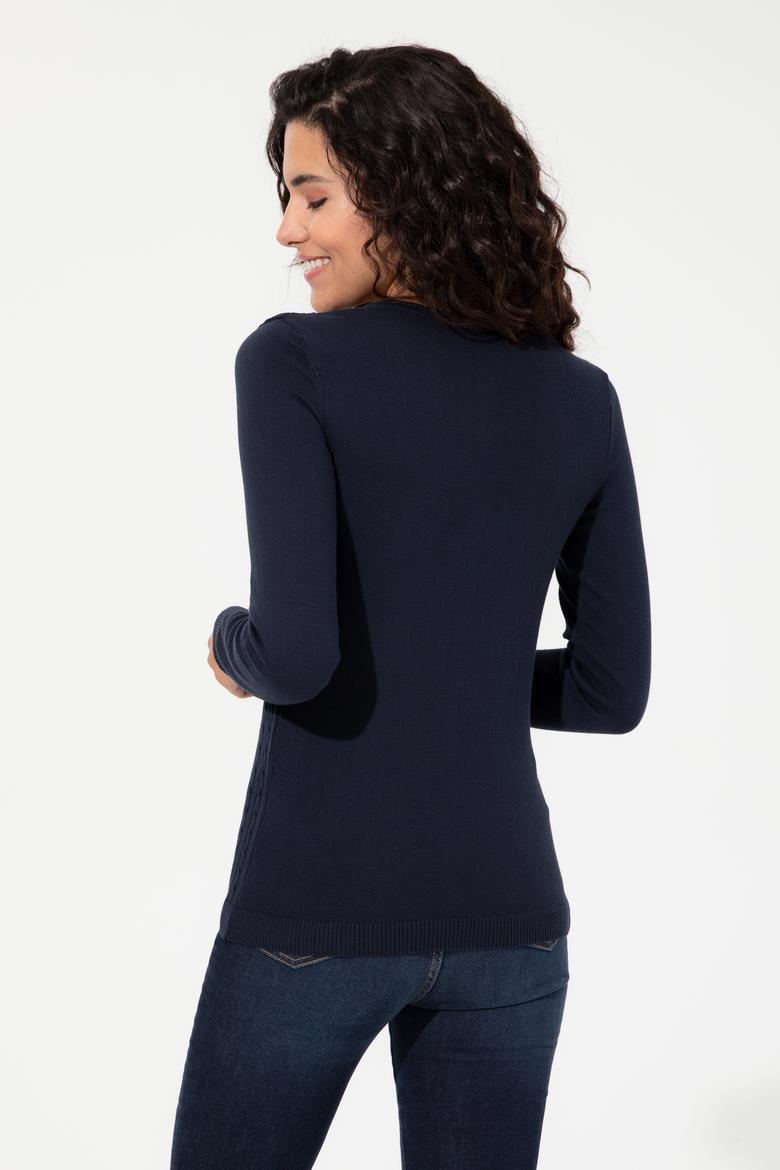 Kadın Lacivert Basic Kazak - 50251914005