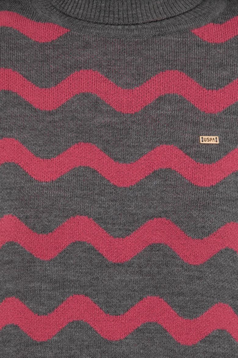 Kadın Gri Melanj Kazak - 50255253015