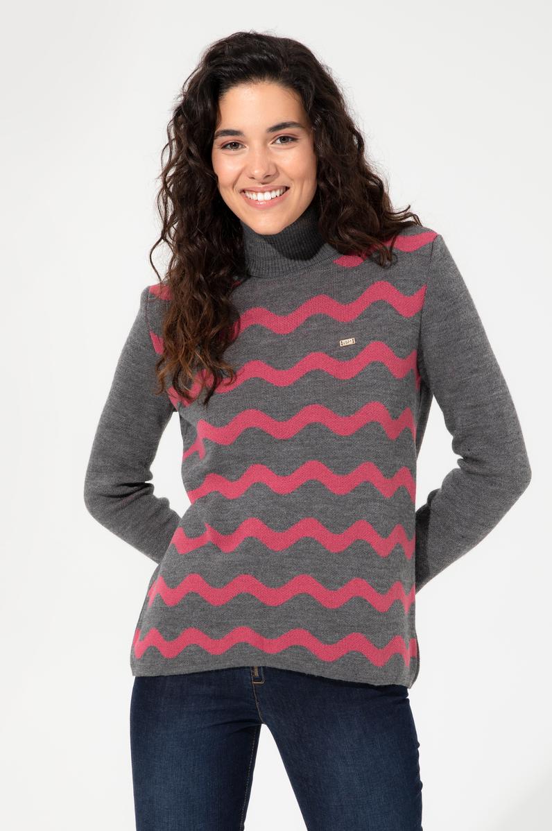 Kadın Gri Melanj Kazak