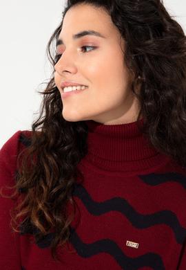 Kadın Bordo Kazak - 50255253004