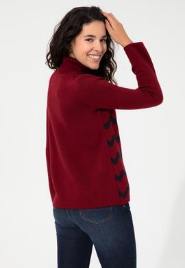 Kadın Bordo Kazak - 50255253004