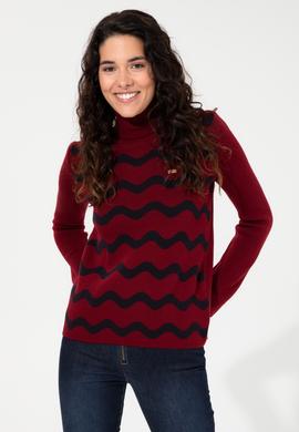 Kadın Bordo Kazak - 50255253004