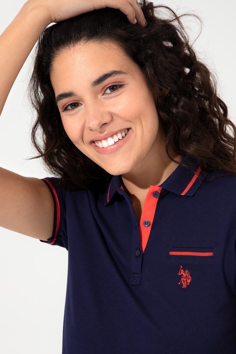 Kadın Lacivert Polo Yaka Tişört - 50248984010