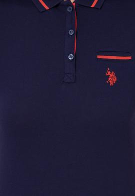 Kadın Lacivert Polo Yaka Tişört - 50248984010