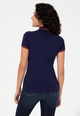 Kadın Lacivert Polo Yaka Tişört - 50248984010