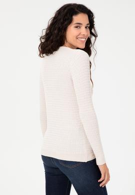 Kadın Krem Basic Kazak - 50255658061