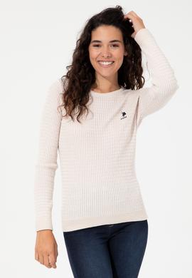 Kadın Krem Basic Kazak - 50255658061