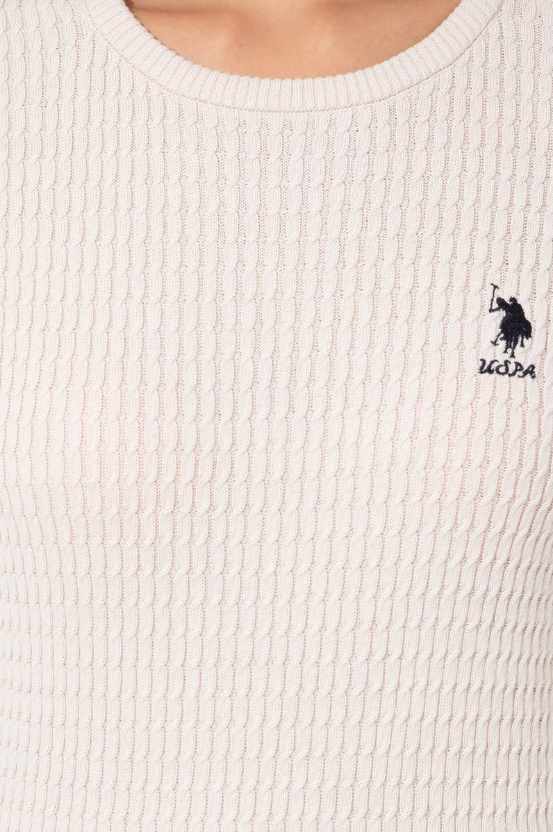Kadın Krem Basic Kazak