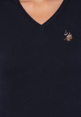 Kadın Lacivert Basic V Yaka Kazak - 50255648014