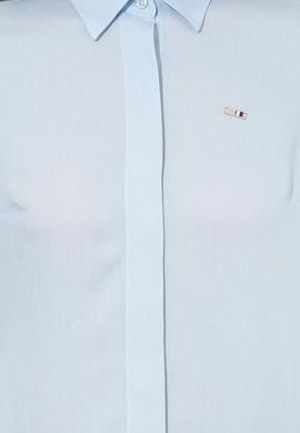 Kadın Açık Mavi Viskon Gömlek Uzunkol Basic - 50254550010