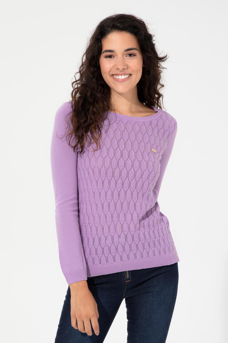 Kadın Lila Kazak - 50255255019