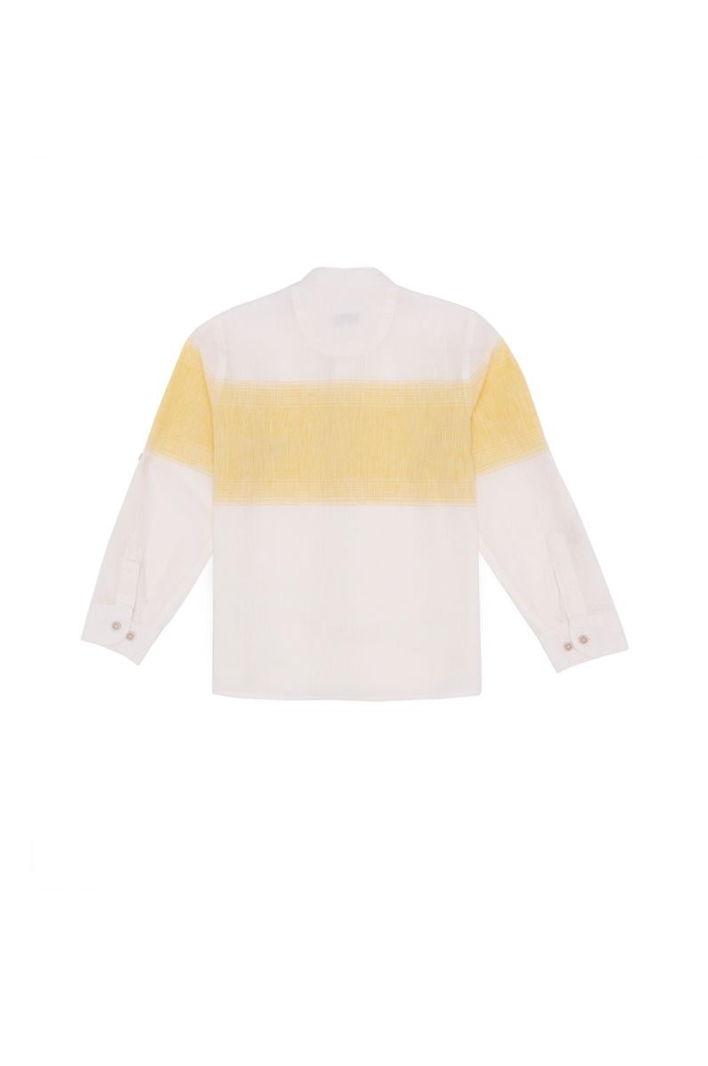 Erkek Çocuk Safran Uzun Kollu Gömlek