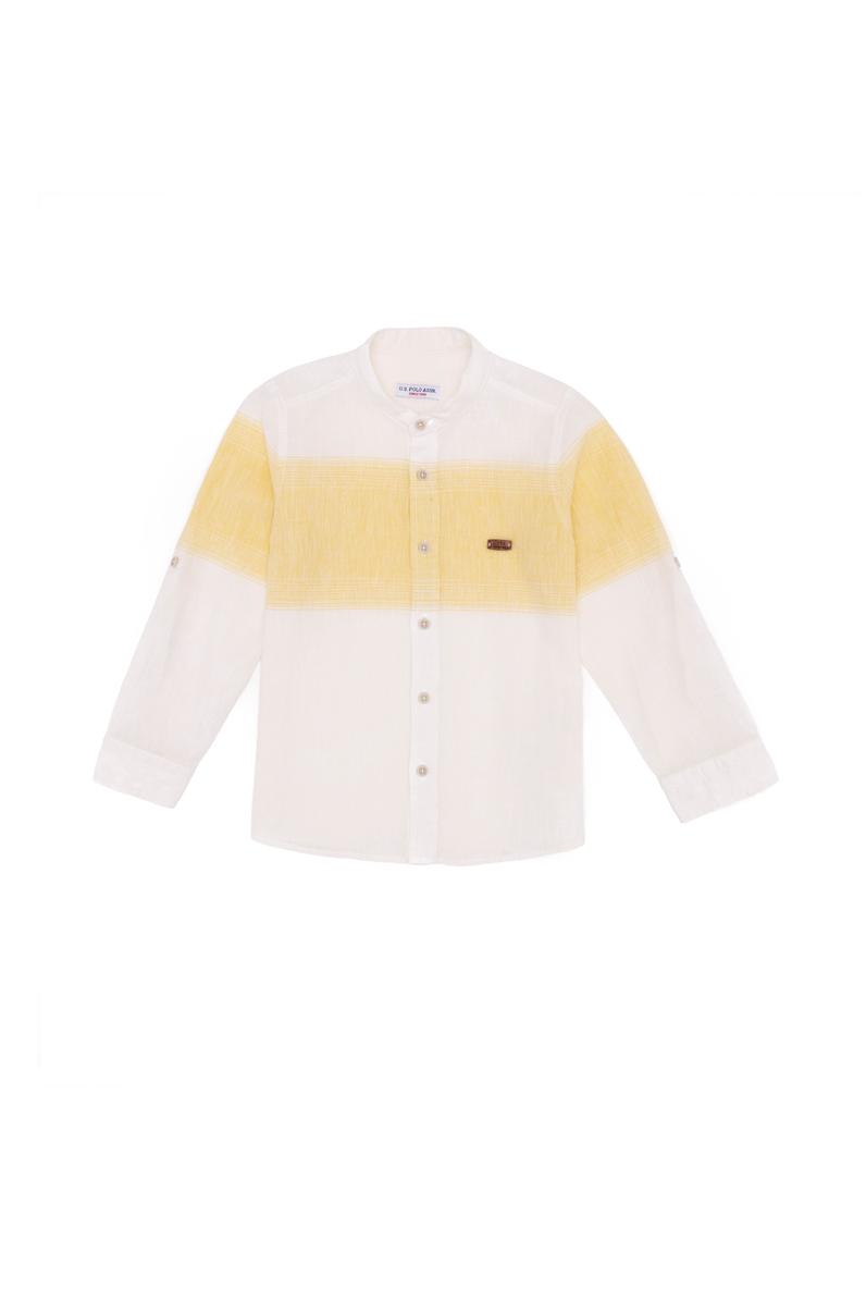 Erkek Çocuk Safran Uzun Kollu Gömlek