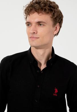 Erkek Siyah Uzun Kollu Basic Gömlek - 50254188066