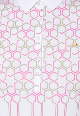 Kadın Pembe Polo Yaka Tişört - 50248985014