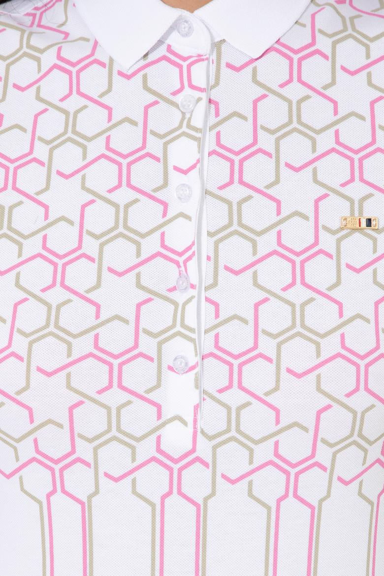 Kadın Pembe Polo Yaka Tişört - 50248985014