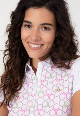 Kadın Pembe Polo Yaka Tişört - 50248985014