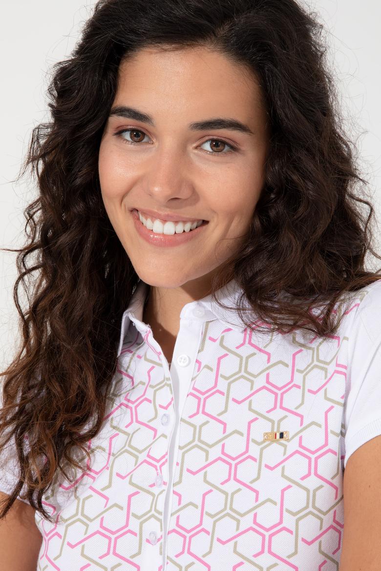 Kadın Pembe Polo Yaka Tişört