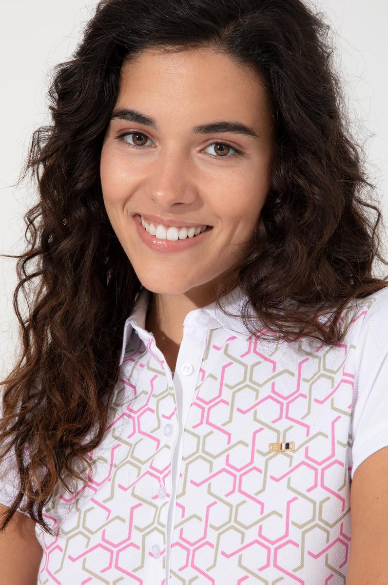 Kadın Pembe Polo Yaka Tişört