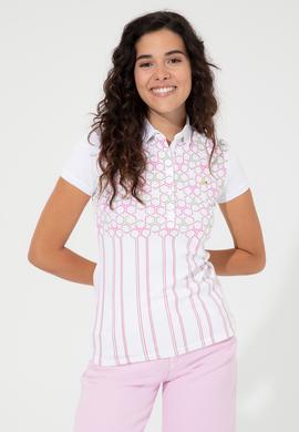 Kadın Pembe Polo Yaka Tişört - 50248985014