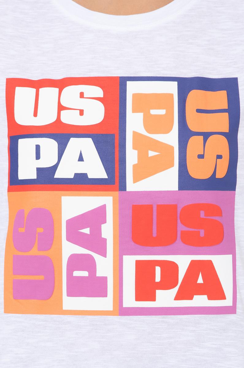 Kadın Mavi Bisiklet Yaka Crop Tişört