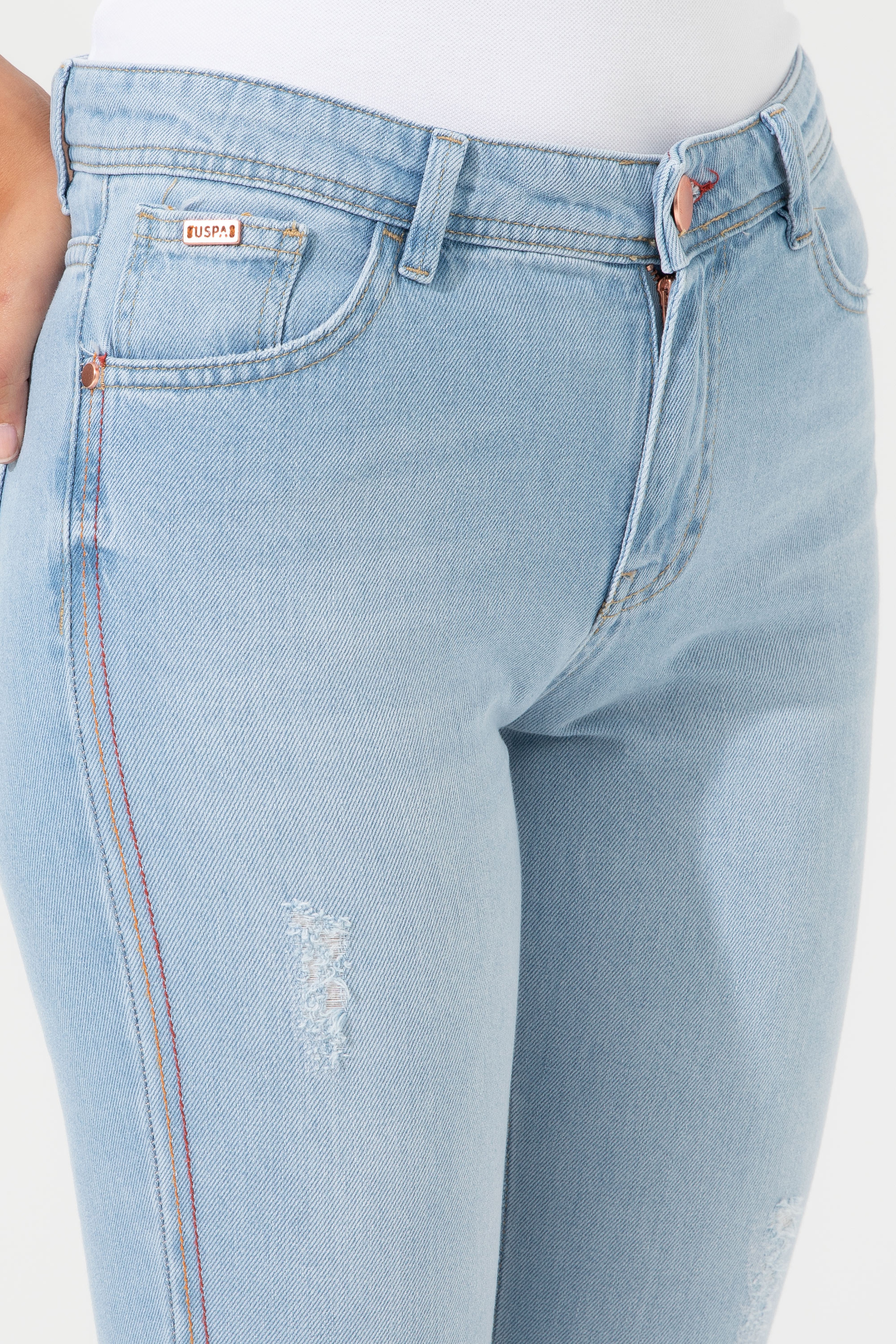 Kadın Mavi Boy Friend Fit Jean Pantolon - Image 5