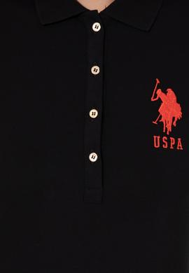 Kadın Siyah Polo Yaka Örme Elbise - 50248992054