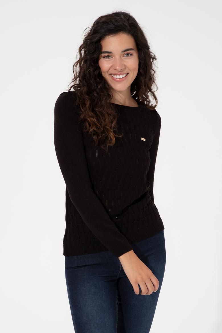 Kadın Siyah Kazak - 50255255053