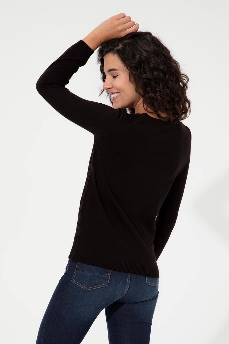 Kadın Siyah Kazak - 50255255053