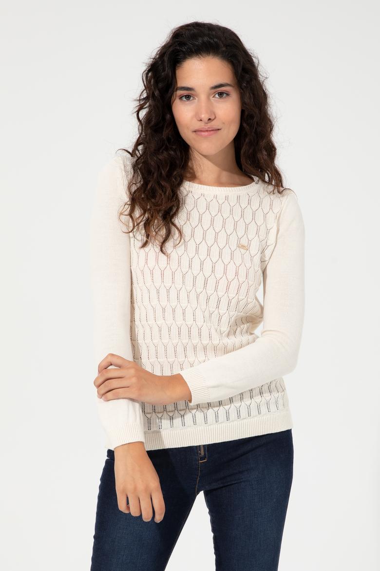 Kadın Krem Kazak - 50255255012