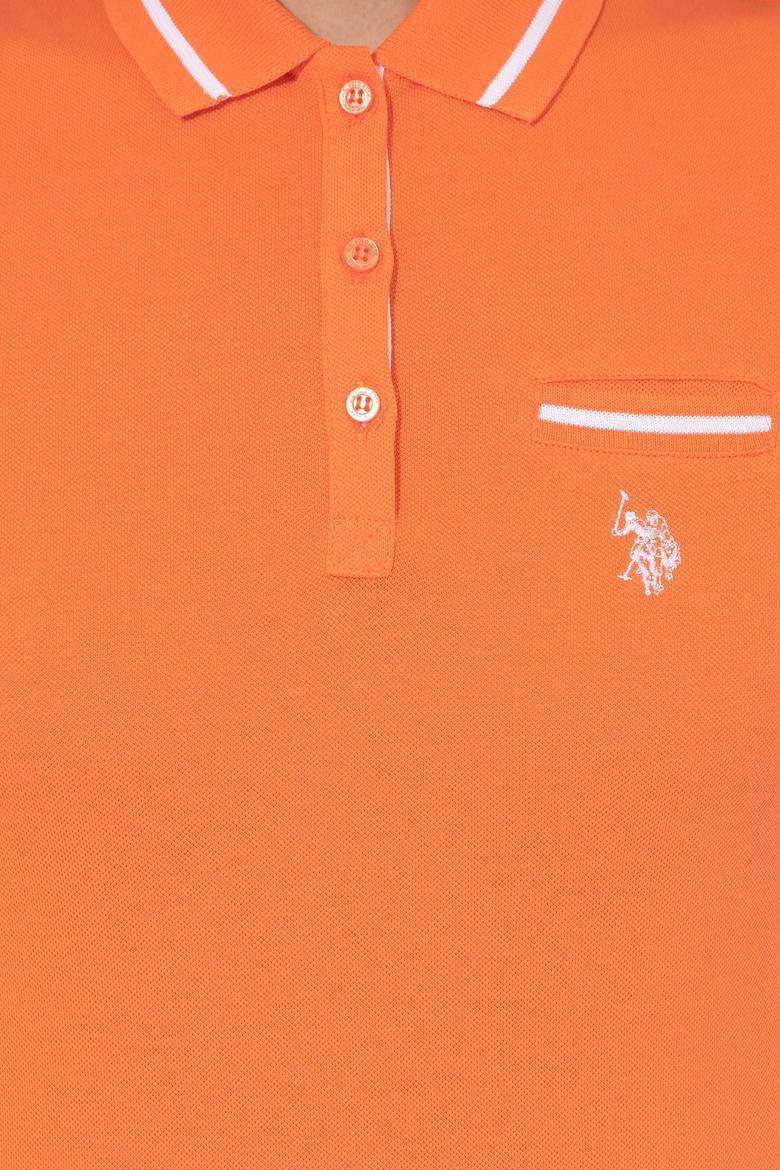 Kadın Turuncu Polo Yaka Tişört - 50248984033