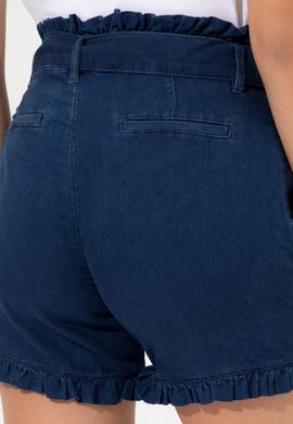 Kadın Koyu Mavi Jean Şort - 50249570005