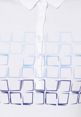 Kadın Mavi Polo Yaka Tişört - 50248987002