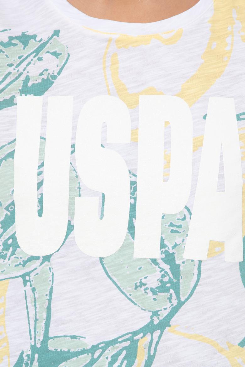 Kadın Açık Sarı Bisiklet Yaka Tişört - 50248988022