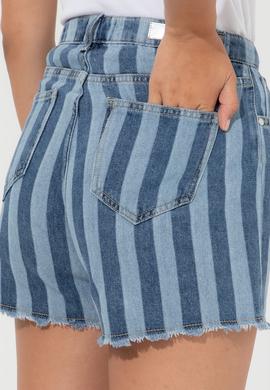 Kadın Mavi Jean Şort - 50246360005