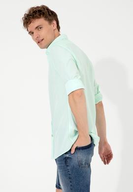 Erkek Mint Gömlek Uzunkol Basic - 50246368029