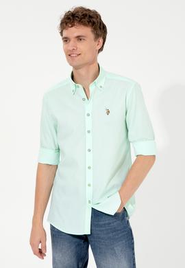 Erkek Mint Gömlek Uzunkol Basic - 50246368029