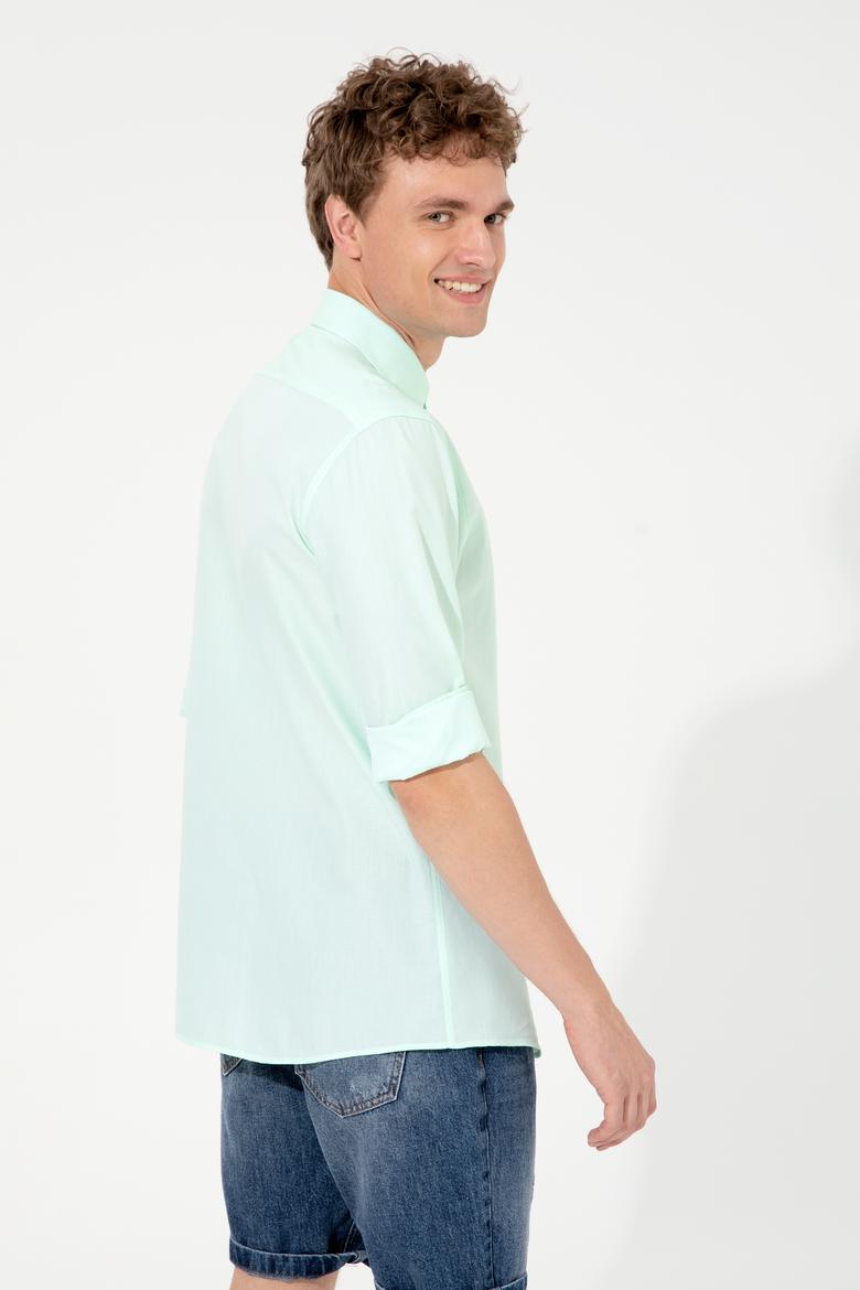 Erkek Mint Gömlek Uzunkol Basic - 50246368029