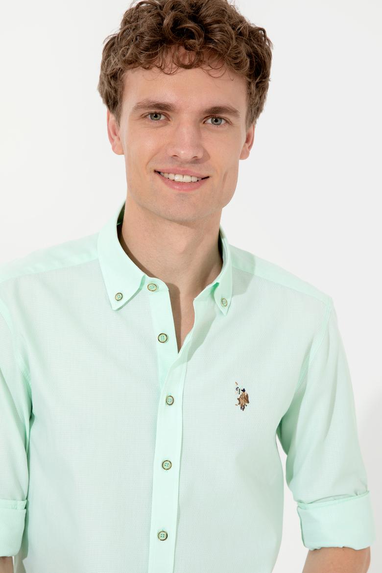 Erkek Mint Gömlek Uzunkol Basic - 50246368029