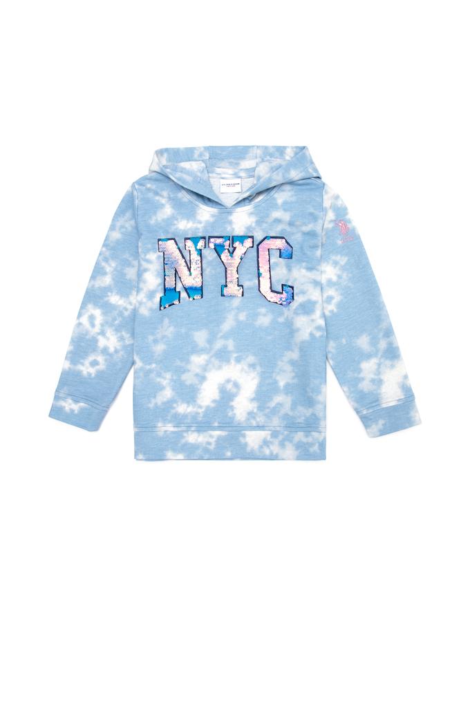 Çocuk Mavi Kapüşonlu Sweatshirt